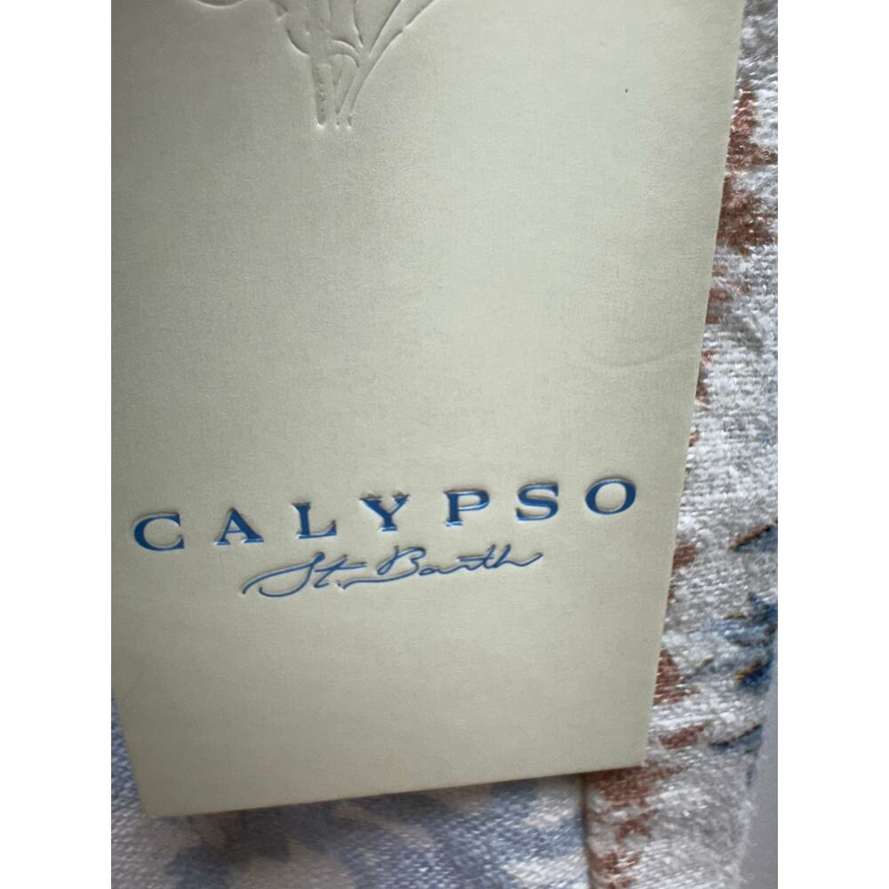 Calypso St Barth Wide Leg Linen Women’s Drawstring Pants Sz M Lagenlook New - Picture 3 of 10